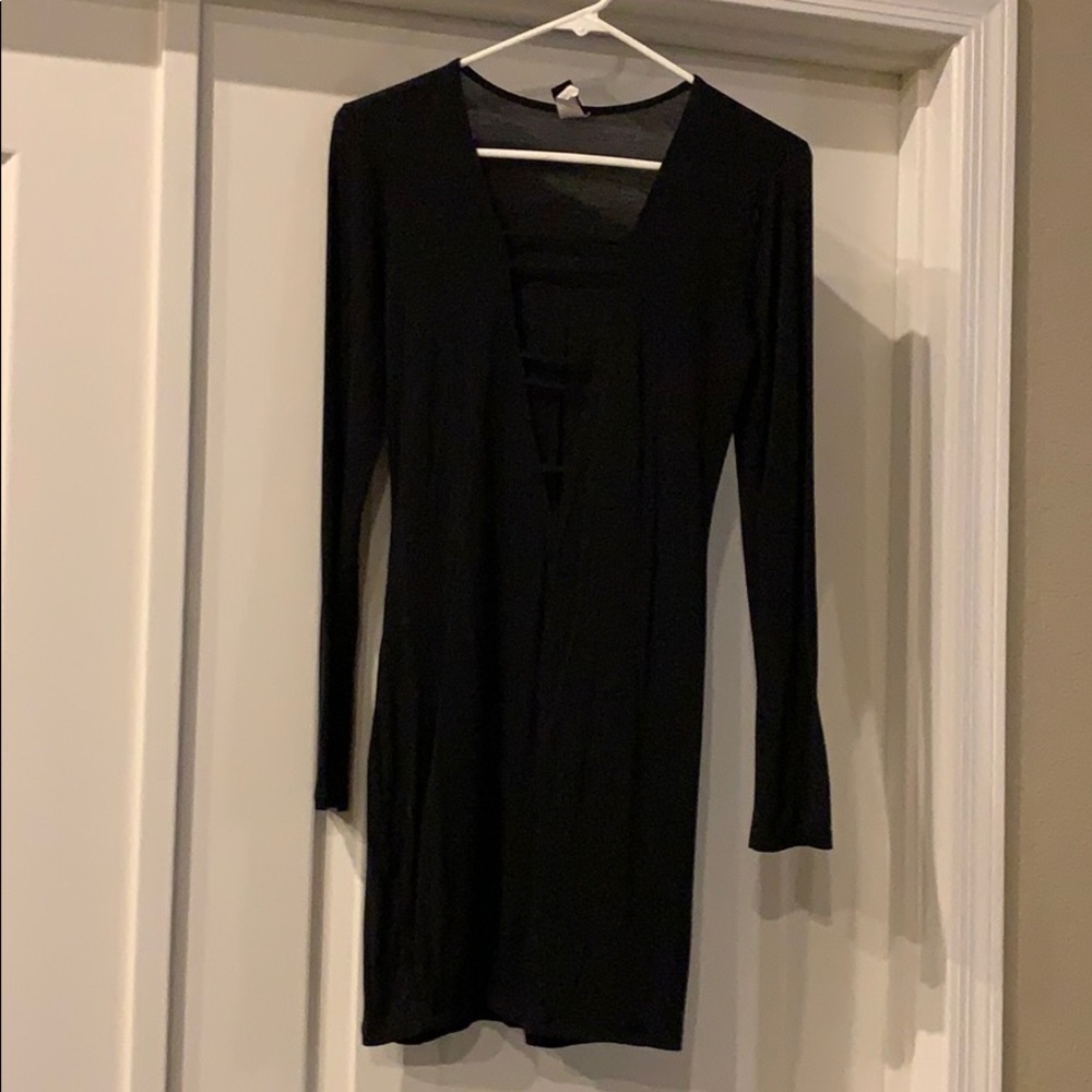 Long sleeve black dress